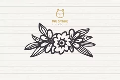 Baby Deer with Flowers Crown Svg , Favn Cut File Product Image 4