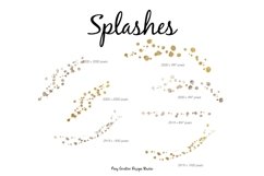 Hand Drawn Gold Splashes Abstract Clip Art Bundle Product Image 4