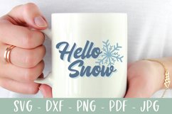 Hello Snow SVG Cut File, Winter SVG Product Image 2