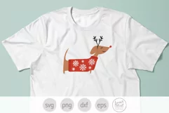 Christmas Dog svg, Winter Dachshund SVG Product Image 4