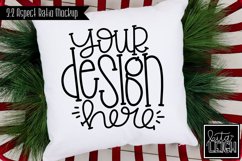 Christmas Pine Pillow Mock-up | Stylized Stock Photo Product Image 1
