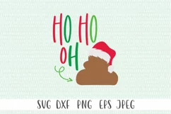 Christmas Toilet Paper Gag Gift SVG - Ho Ho Oh Crap Product Image 2