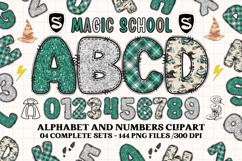 Wizard Magic School Alphabet Clipart, wizard letters doodle Product Image 1