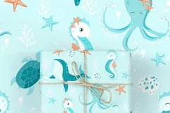 Sea Ocean Animals Whale Sea Horse Star Fish Paper Pack Product Image 5