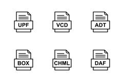Set Of File Formats Icons Product Image 1