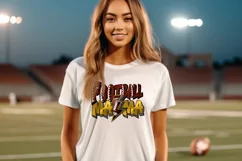 Football Mama Sublimation Png with Matching Pattern & Pocket Product Image 2