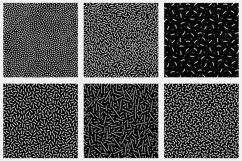 Dark trendy seamless vector patterns Product Image 7