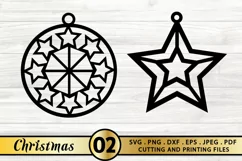 Christmas Ornament SVG PNG EPS DXF Christmas Earings SVG Product Image 2