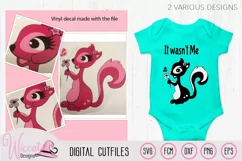 Squirrel svg, Skunk svg, girl svg, woodland svg Product Image 2