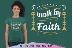 Walk by Faith Hand Lettering SVG Product Image 1