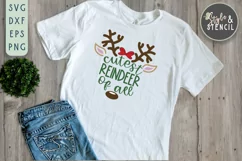 Christmas Cutest Reindeer SVG - PNG, DXF, EPS, SVG, Cut File Product Image 1