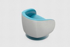 Isometric Arm Chair 3D isolated render Product Image 1