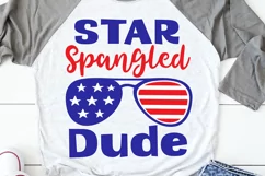 Star Spangled Dude Svg, Boy 4th of July Svg File for Cricut Product Image 2