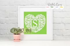 Letter S paper cut design. SVG / DXF / EPS / PNG files Product Image 2