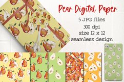 Pear Fruit Digital Paper Product Image 1