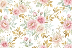Watercolor Seamless Floral Pattern Mother's Day Product Image 1