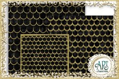 18 Digital Papers - Black and Gold Glitter - Mermaid Scale Product Image 5