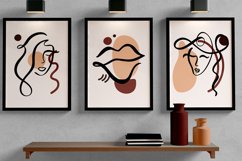 Set of Three Abstract Face Digital Print Frame not included Product Image 2