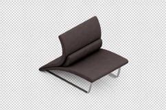 Isometric Arm Chair 3D isolated render Product Image 1
