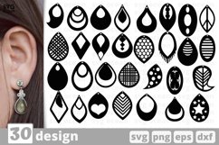 Teardrop Earrings SVG Bundle | Earrings template svg Product Image 1
