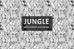 JUNGLE - ANTISTRESS. Set of coloring with tropical leaves Product Image 6