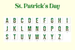 St patricks day Alphabet Leopard Half Shamrock Leaf LettersA Product Image 6