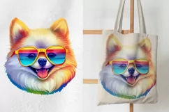 Rainbow Dog Sublimation PNG, Pomeranian PNG, Dog Breed PNG Product Image 2