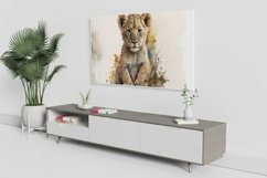 Samsung Frame Tv Art, Watercolor Baby Lion Set of 4 Product Image 5