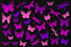 Butterflies & dragonflies stamp brushes for Photoshop, ProCr Product Image 2
