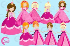 Princesses in pink clipart, graphics, illustrations AMB-993 Product Image 5