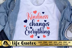 Inspirational Quotes SVG KIND SVG Life Quote SVG Cut Files Product Image 1