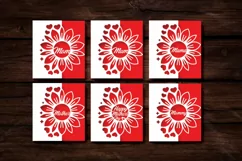 Papercut Sunflower Happy Mothers Day Cards Cover Design Set Product Image 3