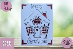 Christmas insert card design| Paper cutting | Cricut Joy svg Product Image 2