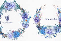 Watercolor wedding wreaths clipart Product Image 2