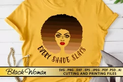 Black Woman SVG Melanin SVG PNG DXF EPS For Cutting Printing Product Image 4