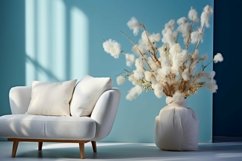 White Sofa Interior of Italian Living Room 03 Product Image 2