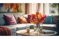 stylish blurred hotel room interior Product Image 1