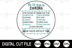 12 Days of Corona SVG, 2020 Christmas, Pandemic, Quarantine Product Image 3