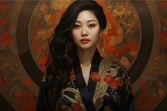 Elegant woman in traditional asian attire Product Image 1