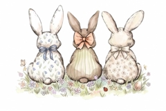 Easter Bunnies PNG Product Image 1