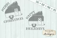 Merry Christmas Camper Happy Holidays Camper SVG DXF Files Product Image 2