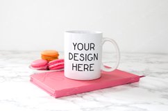 Mug Mockup 11 Oz Blank White Coffee Cup Macarons Product Image 1