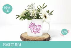 Mother's Day SVG | Happy Mother's Day Cake Topper SVG Product Image 3