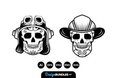 Skull with Helmets Product Image 1