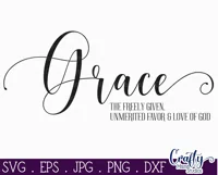 God's Grace Christian Farmhouse Home Sign Svg Product Image 2