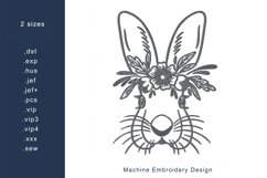 Easter Hare Embroidery Design 2 sizes Product Image 1