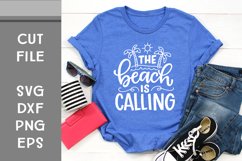 The Beach is Calling, Hand Lettered, Cut File Product Image 1