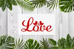 Sign Love SVG, Valentine Day SVG, Bird SVG, Heart SVG Product Image 3