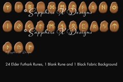 Elder Futhark Runes - Wooden Runestones Clipart Set Product Image 2