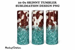 Western 20oz Skinny Tumbler Sublimation Design Product Image 2